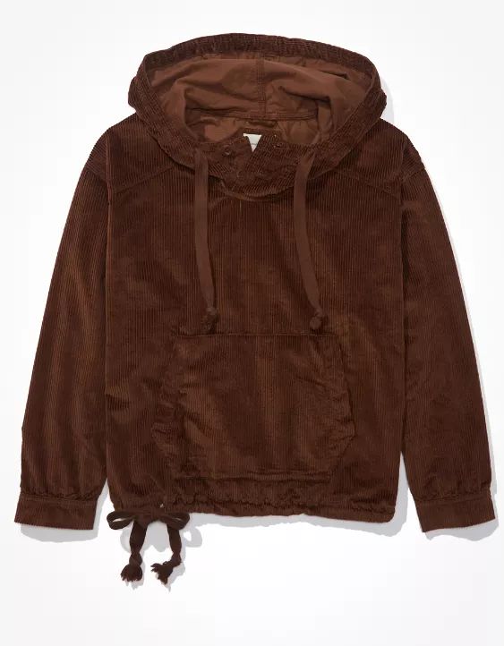 AE Oversized Corduroy Hoodie | American Eagle Outfitters (US & CA)