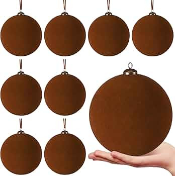 8 Pcs Large Velvet Christmas Balls 6 Inch Christmas Tree Decorations Xmas Ornaments Balls for Fam... | Amazon (US)