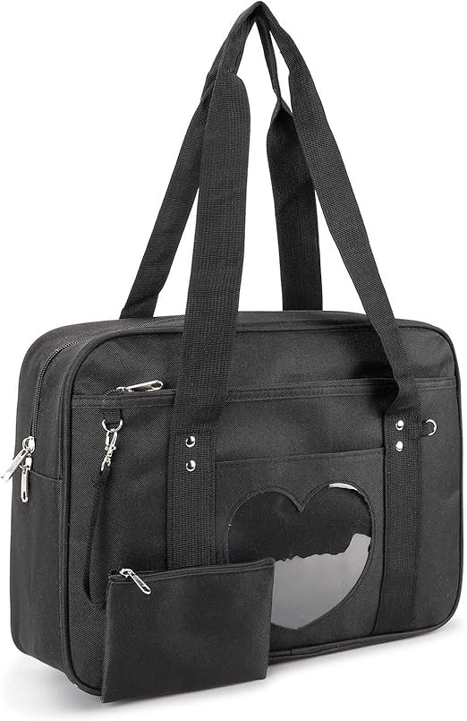 STEAMEDBUN Kawaii Ita Bag Japanese School Bag Cute Tote Bag Large Shoulder Anime Heart Purse | Amazon (US)