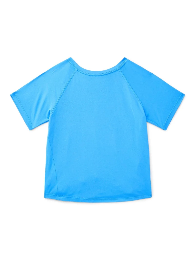 Athletic Works Girls Active Fashion Tee with Short Raglan Sleeves, Sizes 4-18 & Plus | Walmart (US)