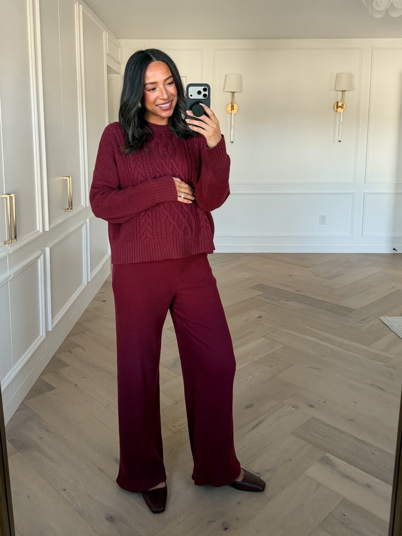 Express is 25% OFF!! This cable knit sweater is so soft and I love it paired with these ribbed pants as a matching set but they can also be worn as separates! Wearing size M sweater and size S pants 

Fall outfit 
Fall fashion 
Matching set 
Thanksgiving outfit 
Hosting outfit 
Casual outfit

#LTKHoliday #LTKStyleTip #LTKBump