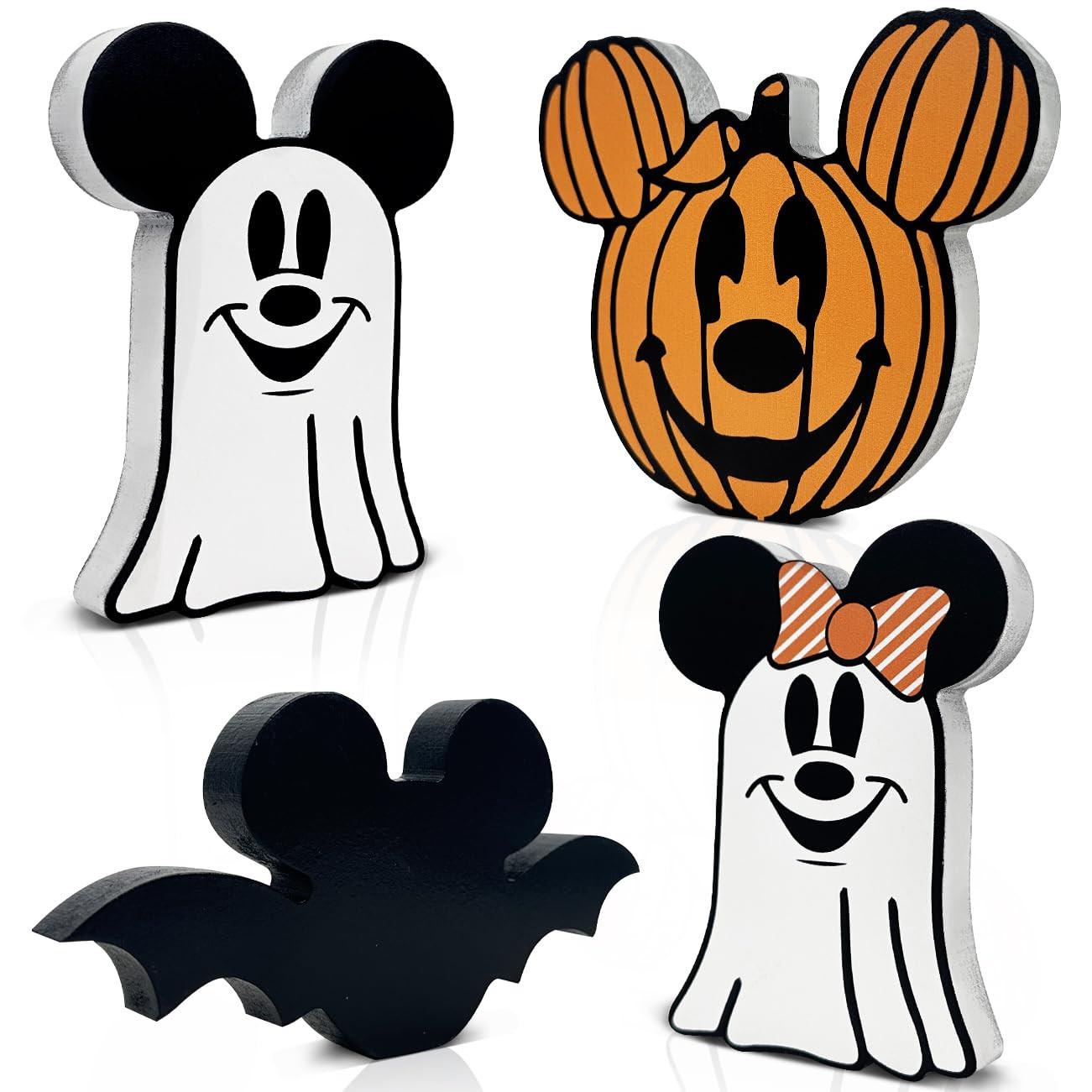 4pcs Ghost Halloween Decorations for Indoors, Cute Mouse Spooky Centerpiece Table Decorations, Wo... | Amazon (US)