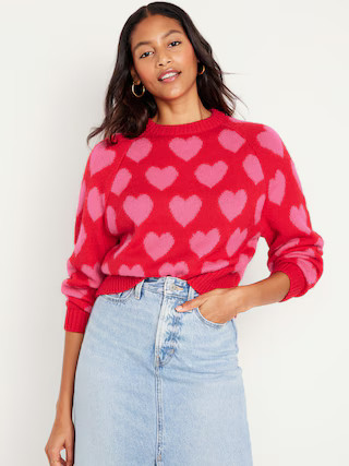 Cropped Crew-Neck Sweater for Women | Old Navy (US)