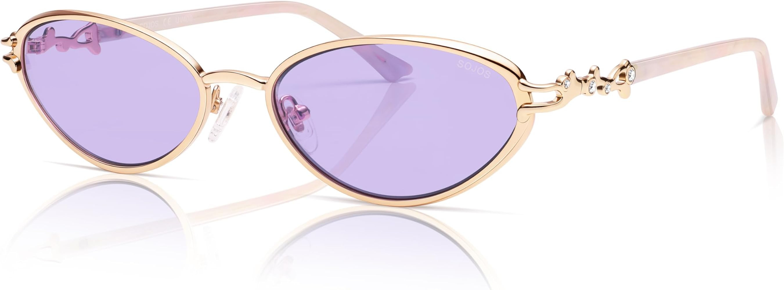 SOJOS Retro Cat Eye Sunglasses Women Men Acetate Metal Frame Trendy Designer UV400 Sun Glasses, S... | Amazon (US)