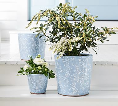 Julia Berolzheimer Flora Handcrafted Terracotta Planters | Pottery Barn (US)