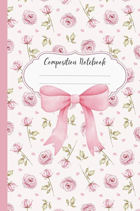 Coquette Aesthetic Composition Notebook: Floral Pink Bows College Ruled Journal | Amazon (US)