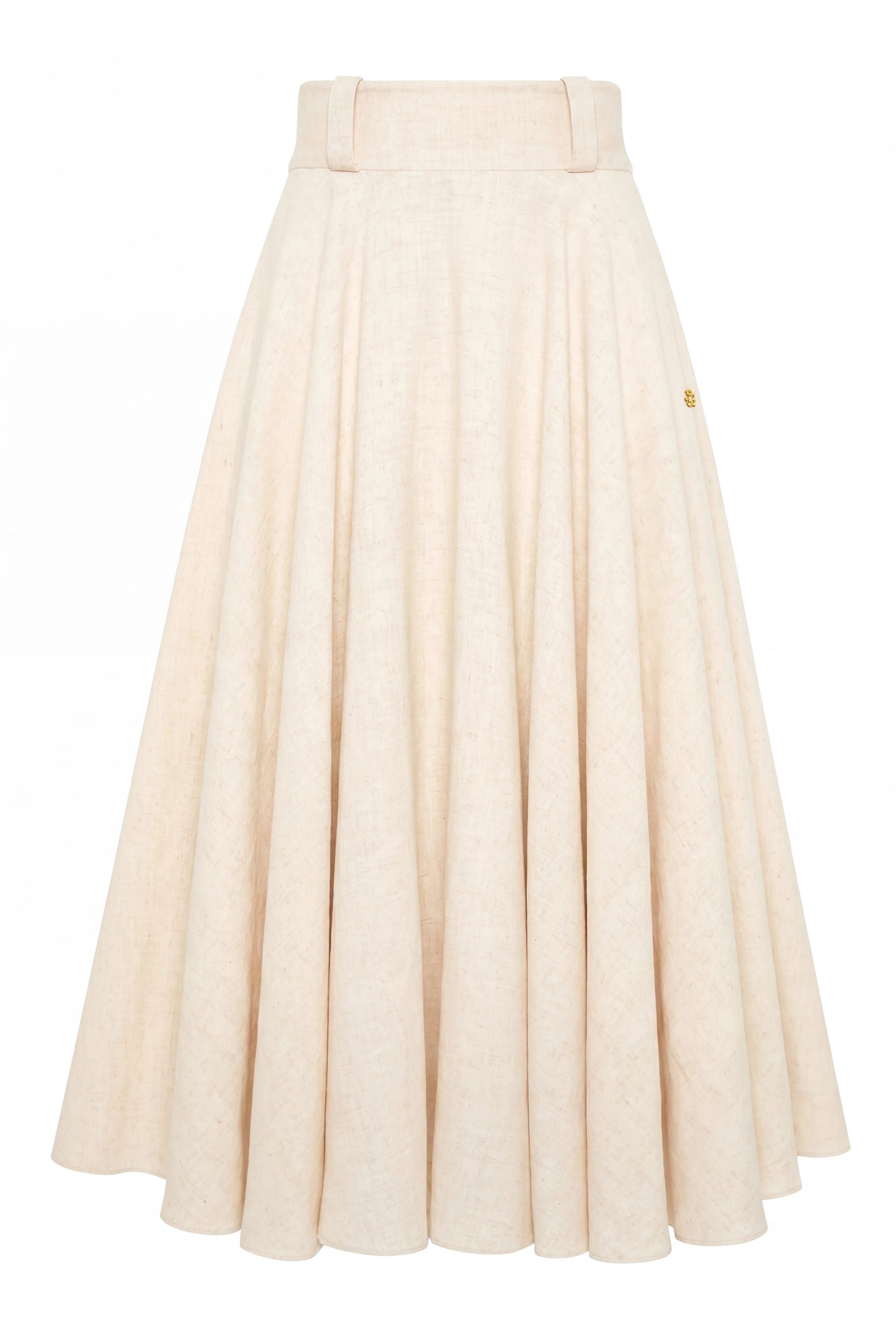 360 Maxi Linen Circle Skirt (Natural Linen) | Holland Cooper