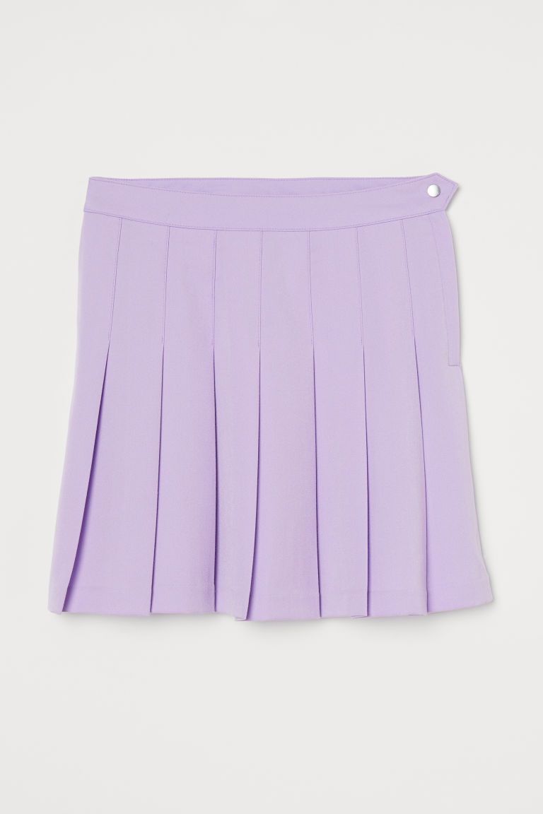 H & M - Pleated Skirt - Purple | H&M (US)