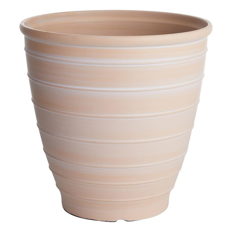 Honeybloom Yorktown Brown Round Planter, 16" | At Home