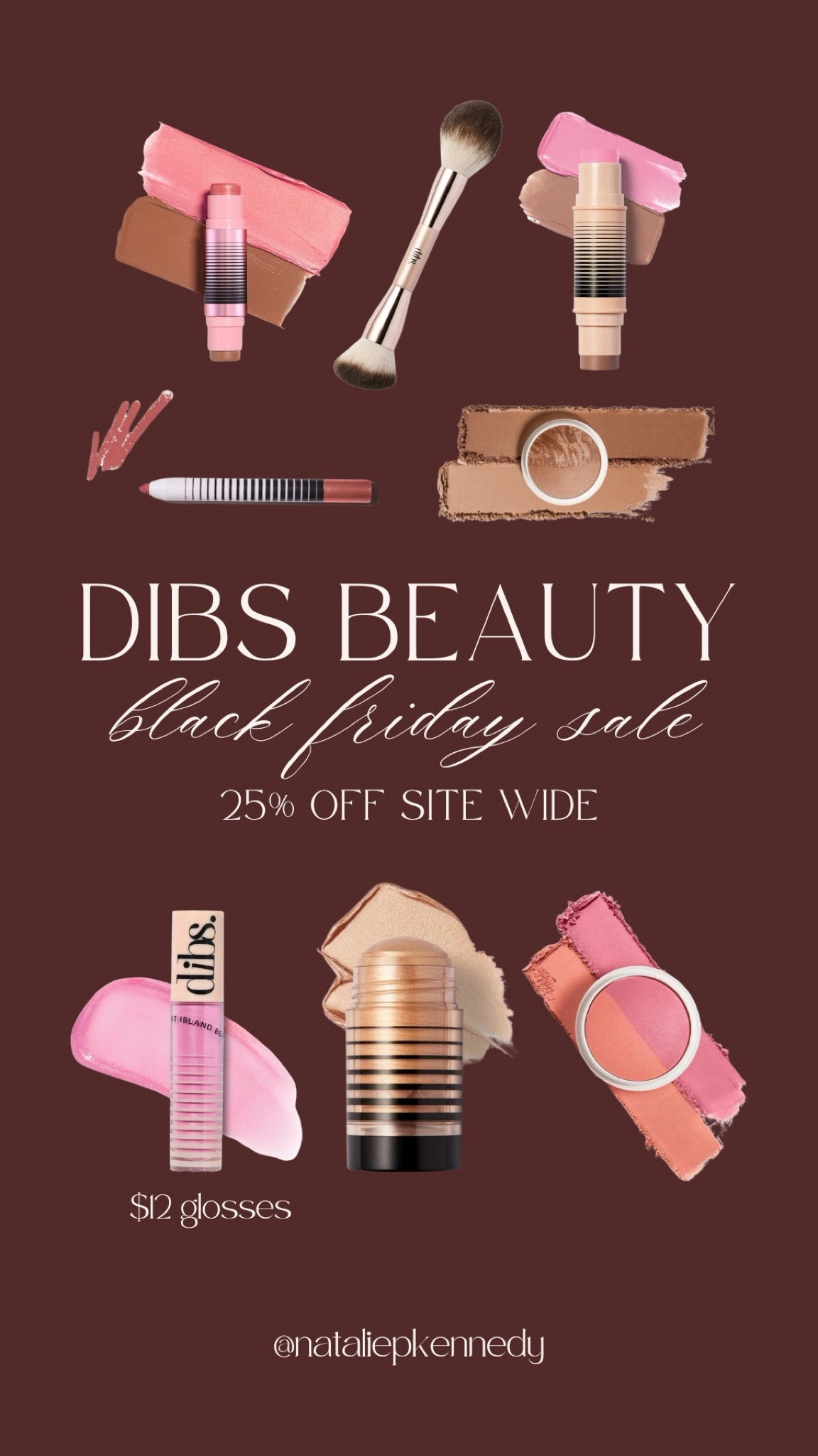 DIBS BEAUTY: 25% off sitewide and $12 glosses! 

#LTKGiftGuide #LTKCyberWeek #LTKHoliday