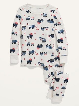 Unisex Construction-Print Pajama Set for Toddler &#x26; Baby | Old Navy (US)