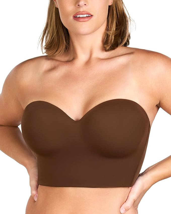 HSIA Longline Strapless Bra for Women, Anti-Slip Support Corset for Large Bust Convertible Bustie... | Amazon (US)