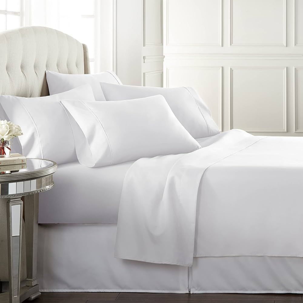 Danjor Linens King Size Sheets Set - 6 Piece Set Including 4 Pillowcases - Deep Pockets - Breatha... | Amazon (US)
