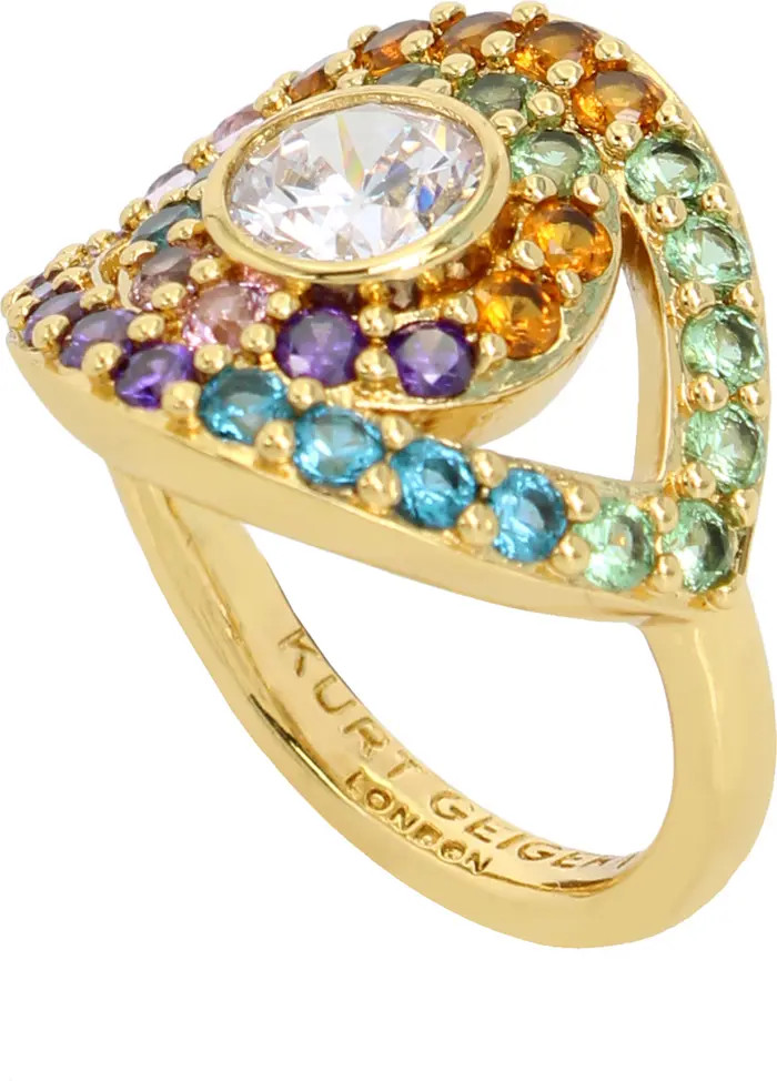 Kurt Geiger London Pavé Evil Eye Cocktail Ring | Nordstrom | Nordstrom