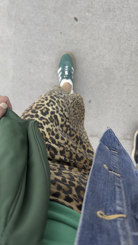 Leopard print and, denim and green Adidas!

#LTKVideo #LTKshoecrush #LTKover40
