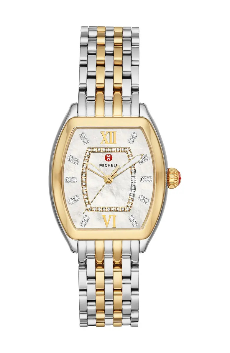 MICHELE Women's Releve Diamond Two-Tone Bracelet Watch, 31mm x 40mm - 0.19 ctw | Nordstromrack | Nordstrom Rack
