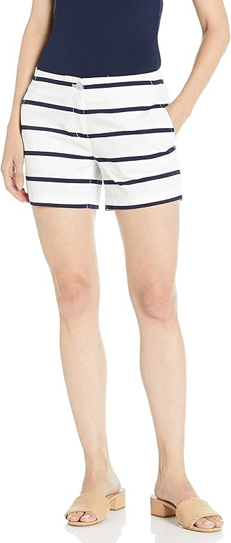Nautica Women's Comfort Tailored Stretch Cotton Solid and Novelty Short | Amazon (US)