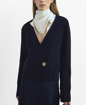 Women's Jewel Button Cross-Over Cardigan | Macy's