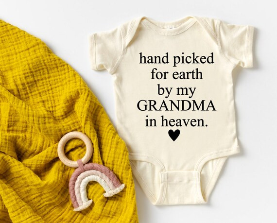 Handpicked For Earth By My Grandma In Heaven Baby | Etsy | Etsy (US)