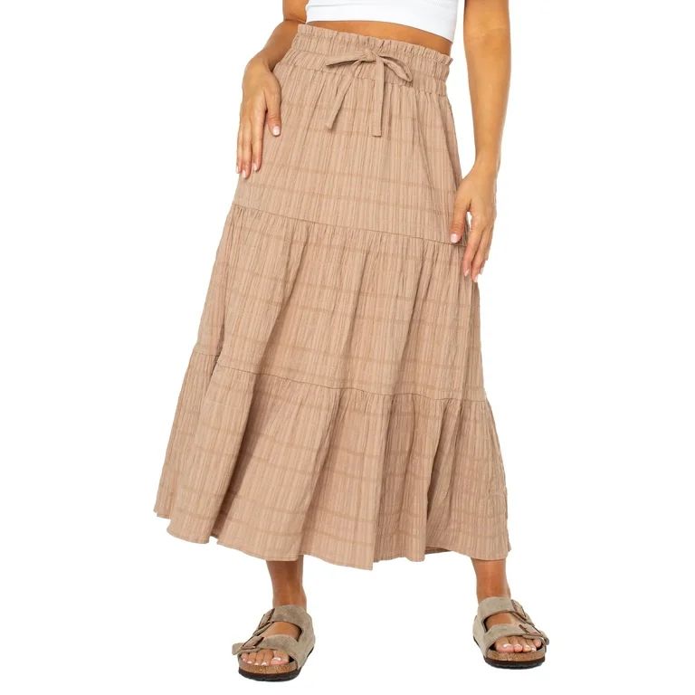 Celebrity Pink Juniors High Rise Tiered Midi Skirt (Sizes XXS-XXXL) | Walmart (US)