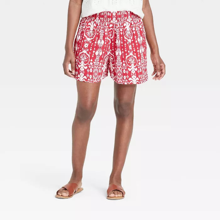 Women's Ikat Print Smocked Waist Shorts - Knox Rose™ | Target