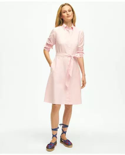 Cotton Oxford Belted Shirt Dress | Brooks Brothers