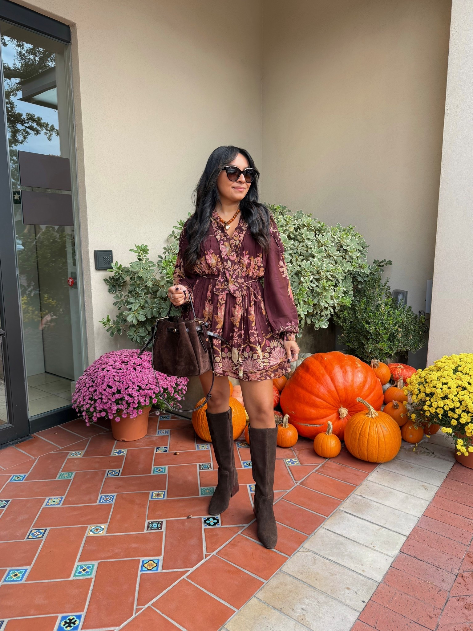 Dress size xxs TTS 
Dark brown waterproof boots size 6 TTS 
Also ordered size xxs in the similar dress linked! 



#LTKHoliday #LTKPetite #LTKSaleAlert