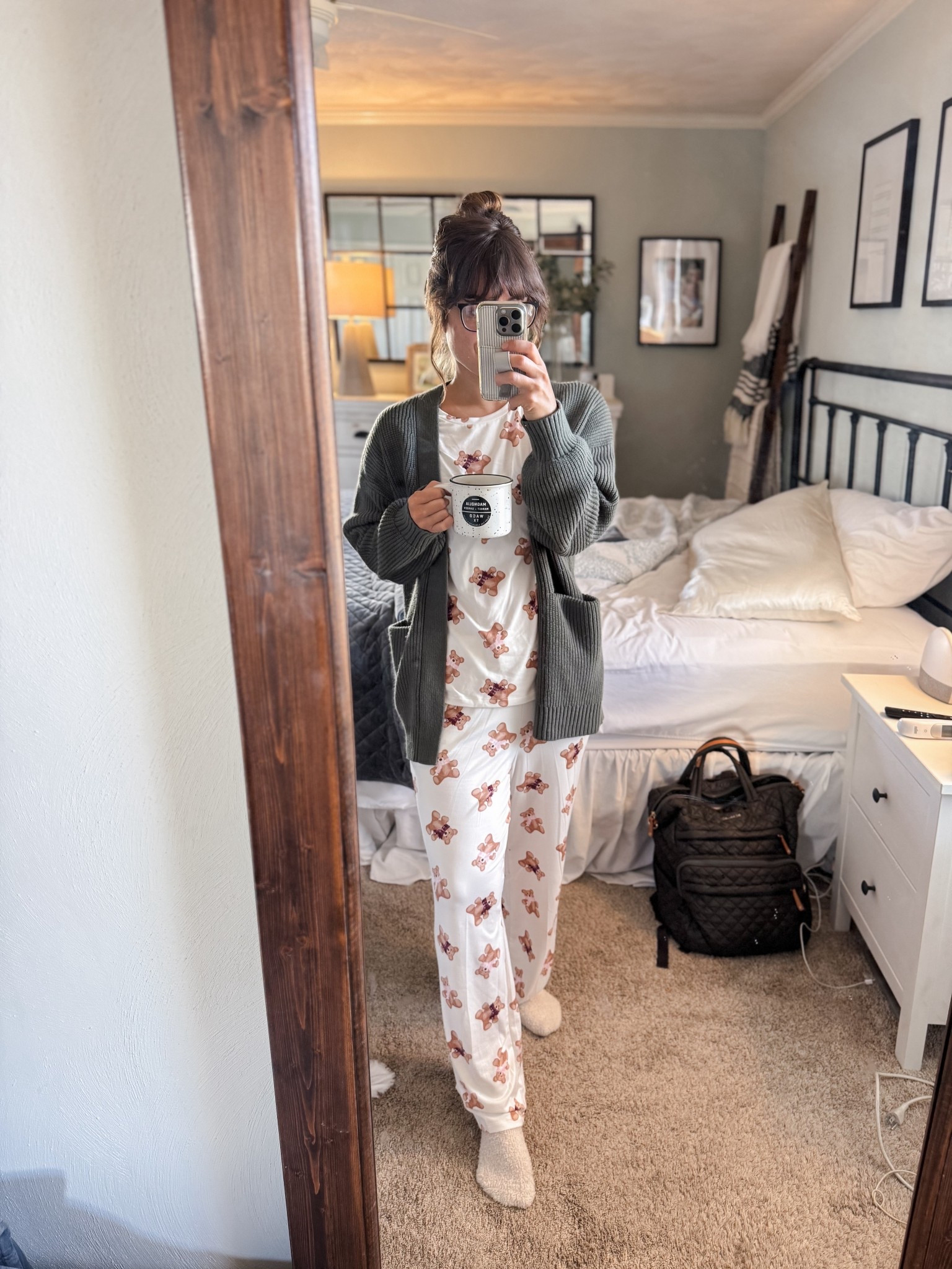 Teddy bear women’s pajamas (size S) that are seriously SO SO SOFT. Feels like bamboo but for less than $13 👀

Also snagged this 3-pack of cozy socks for $10 that I’ll be living in from now on!

Amazon cardigan (size M) that is now officially my house coat because it’s hit under 60° here in VA and we can’t handle 😂🥶

#LTKmomlife #LTKHoliday #LTKootd