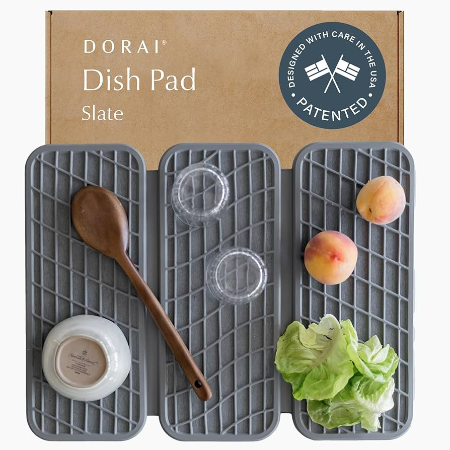 Dorai Home Dish Pad - Collapsable Stone Dish Drying Mat with Diatomaceous Earth for Quick Drying ... | Amazon (US)