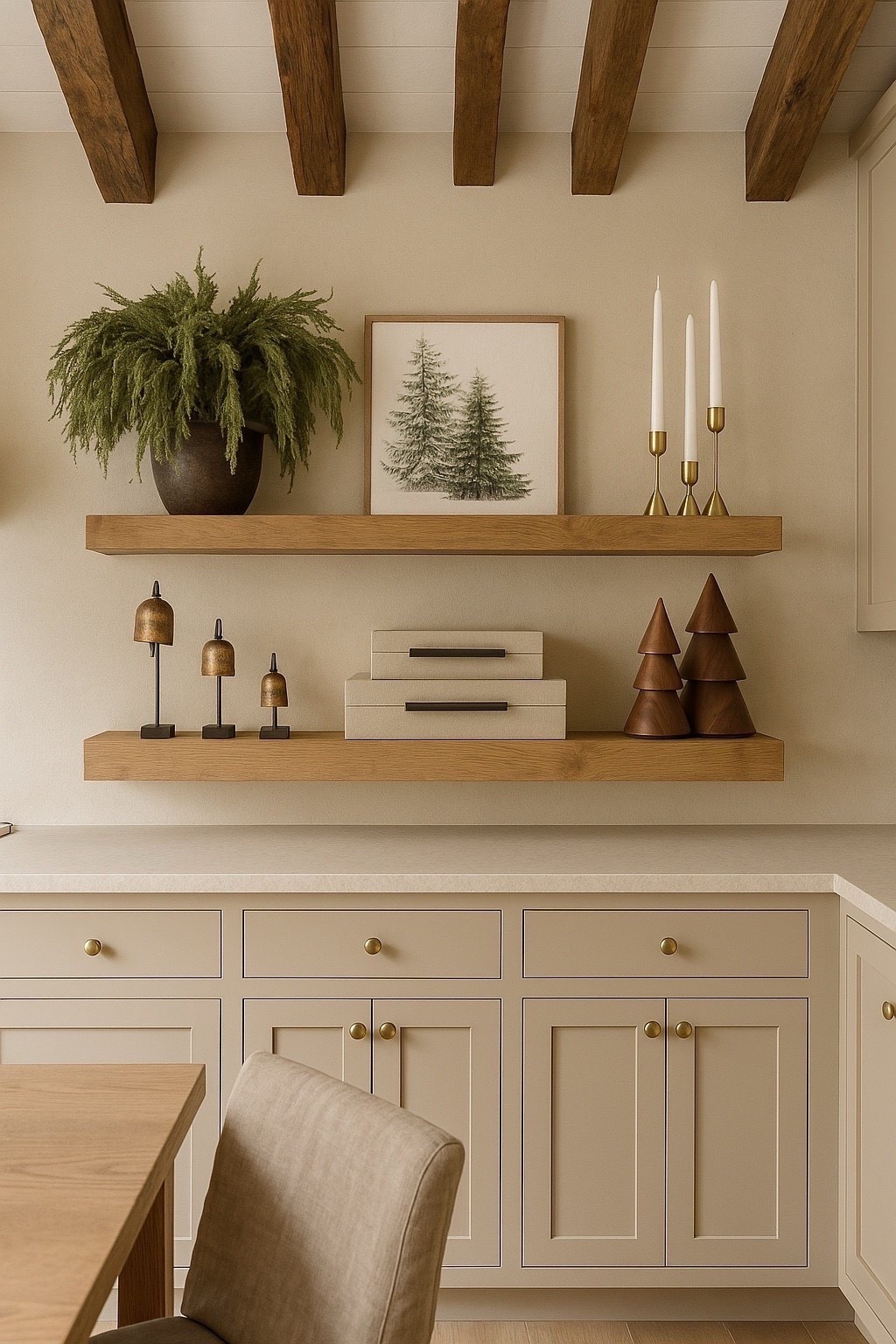 Amazon Winter Kitchen Shelf Styling

Follow @farmtotablecreations on Instagram for cozy home styling and seasonal finds!

Bring timeless holiday charm into your kitchen with these beautifully styled shelves. From warm wood tones and brass candle holders to textured boxes and festive accents, this curated look creates the perfect blend of cozy and elevated. The Accessible Beige cabinets with brushed gold hardware add a soft, neutral backdrop that feels inviting and classic, while floating shelves provide space to display your favorite seasonal decor. ✨

#kitchen #kitchendesign #kitchenstyling #floatingShelves #holidaydecor #christmasdecor #neutraldecor #holidayhome #farmhousekitchen #cozyhome #homestyling #amazonhome



#LTKSaleAlert #LTKHome #LTKFindsUnder50