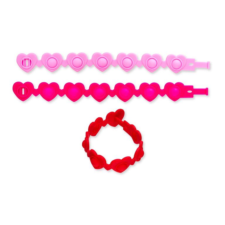 Way To Celebrate Heart Popper Bracelet, Party Favors, 8 Counts, Plastic, Pink and Red Colors. | Walmart (US)