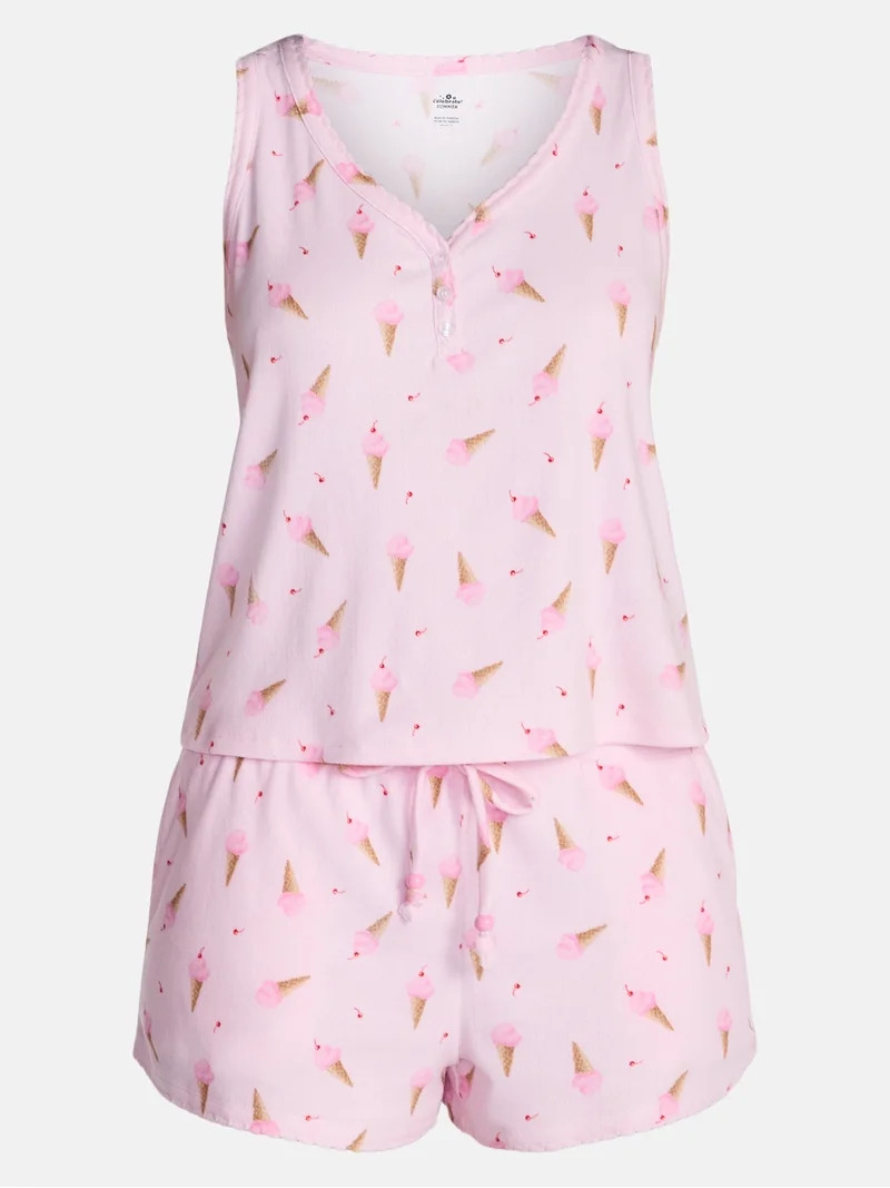 Way to Celebrate Women's Pointelle Pajama Set, 2-Piece, Sizes XS-3X | Walmart (US)