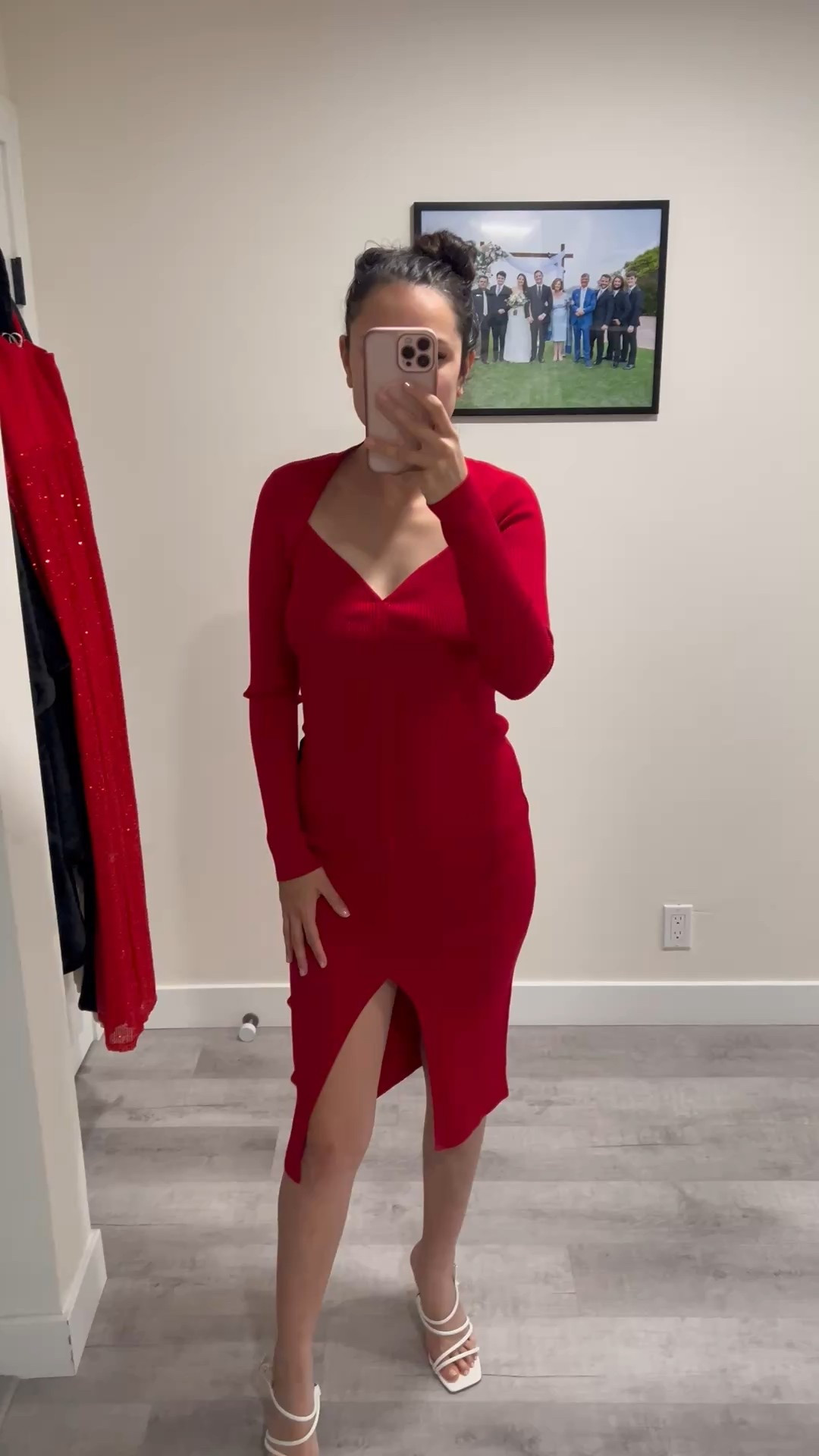 Red sweater dress with slit that is also bodycon and midi style from Lulus! It’s the perfect red holiday party dress for an office party! 

#LTKFindsUnder100 #LTKHoliday #LTKFindsUnder50