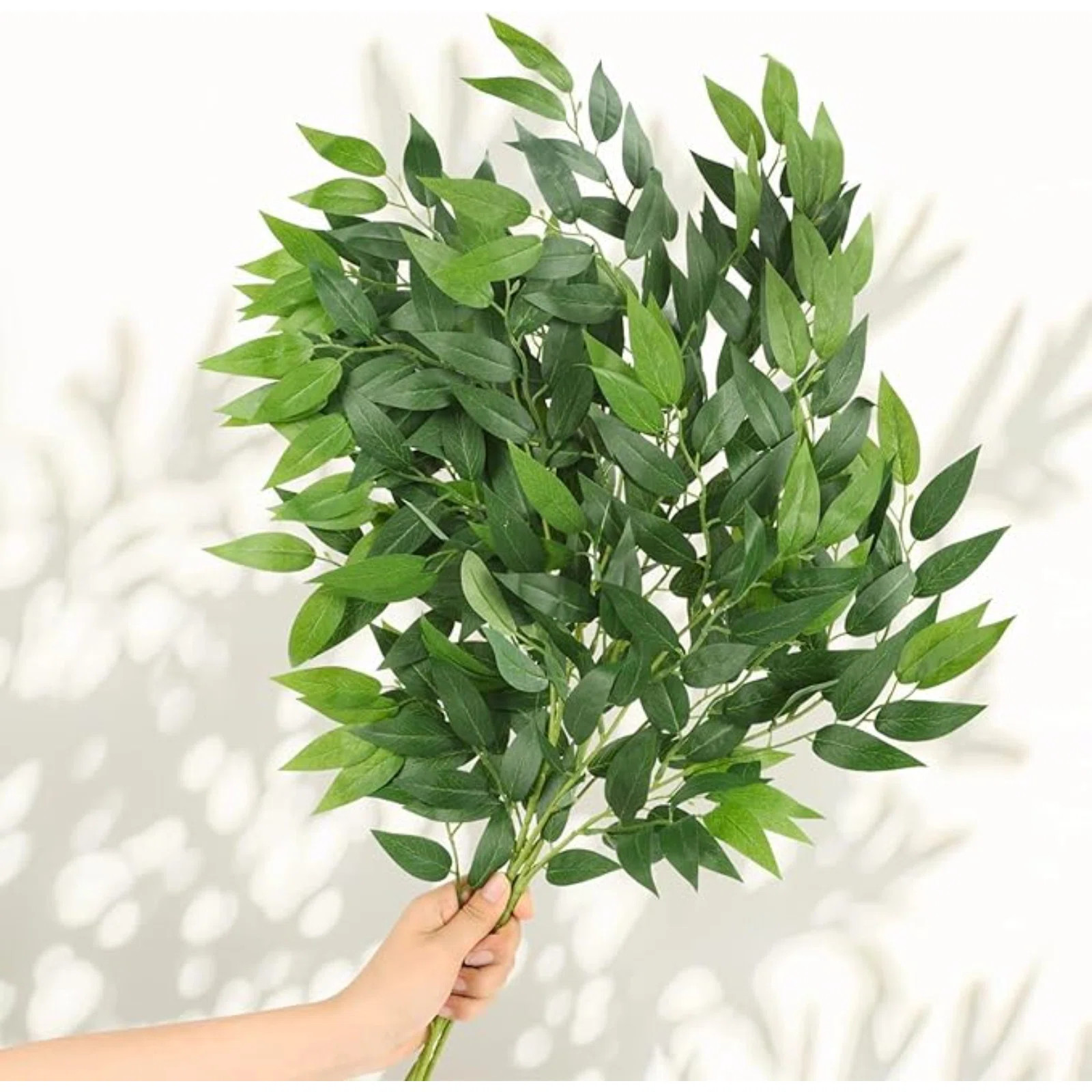 4Pcs Artificial Italian Ruscus Greenery Stems Faux Green Leaf Garland Branches Hanging Greenery S... | Wayfair North America