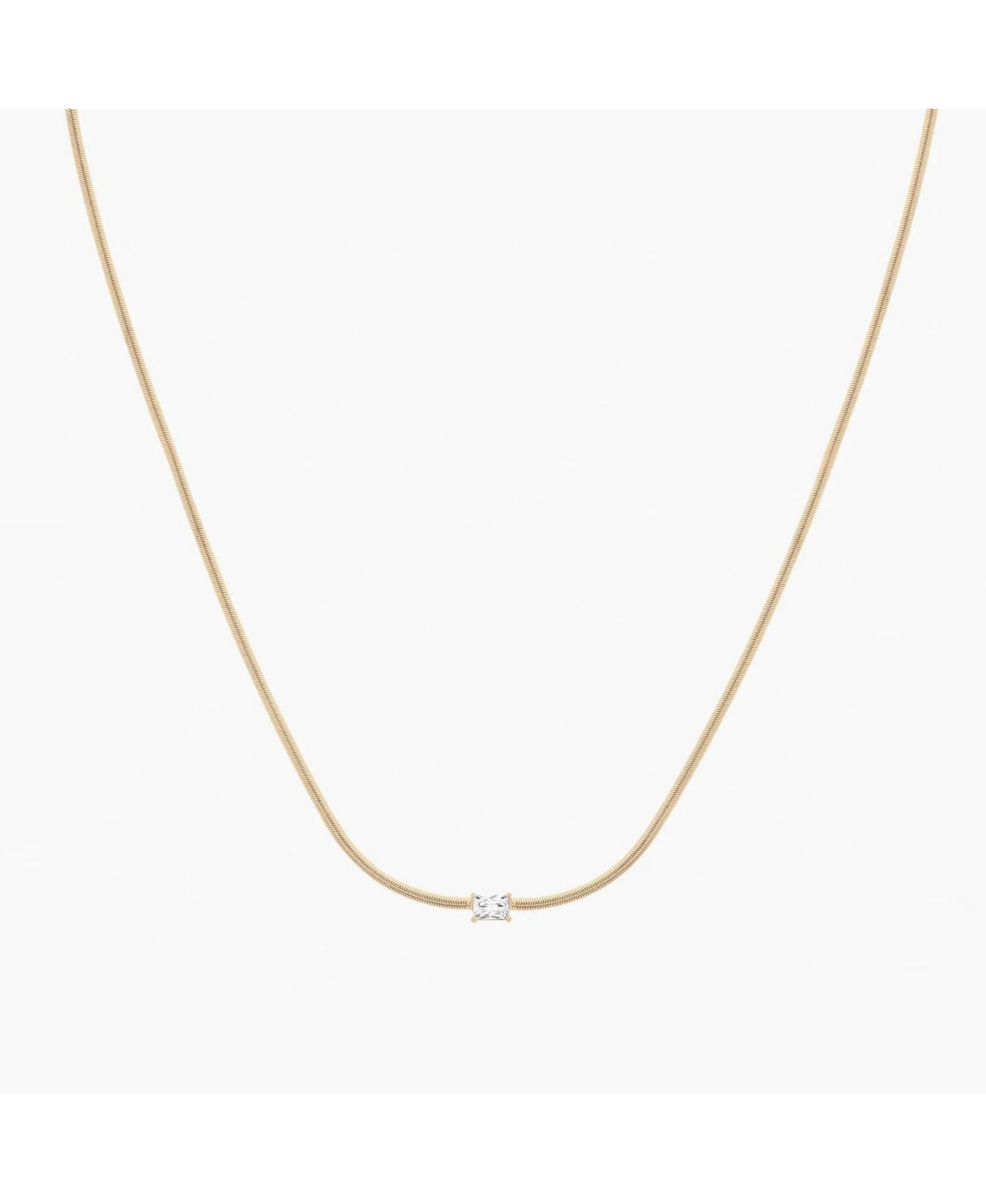 Sterling Silver 18k Gold Plated Sena Pendant Snake Necklace - Gold | Macy's