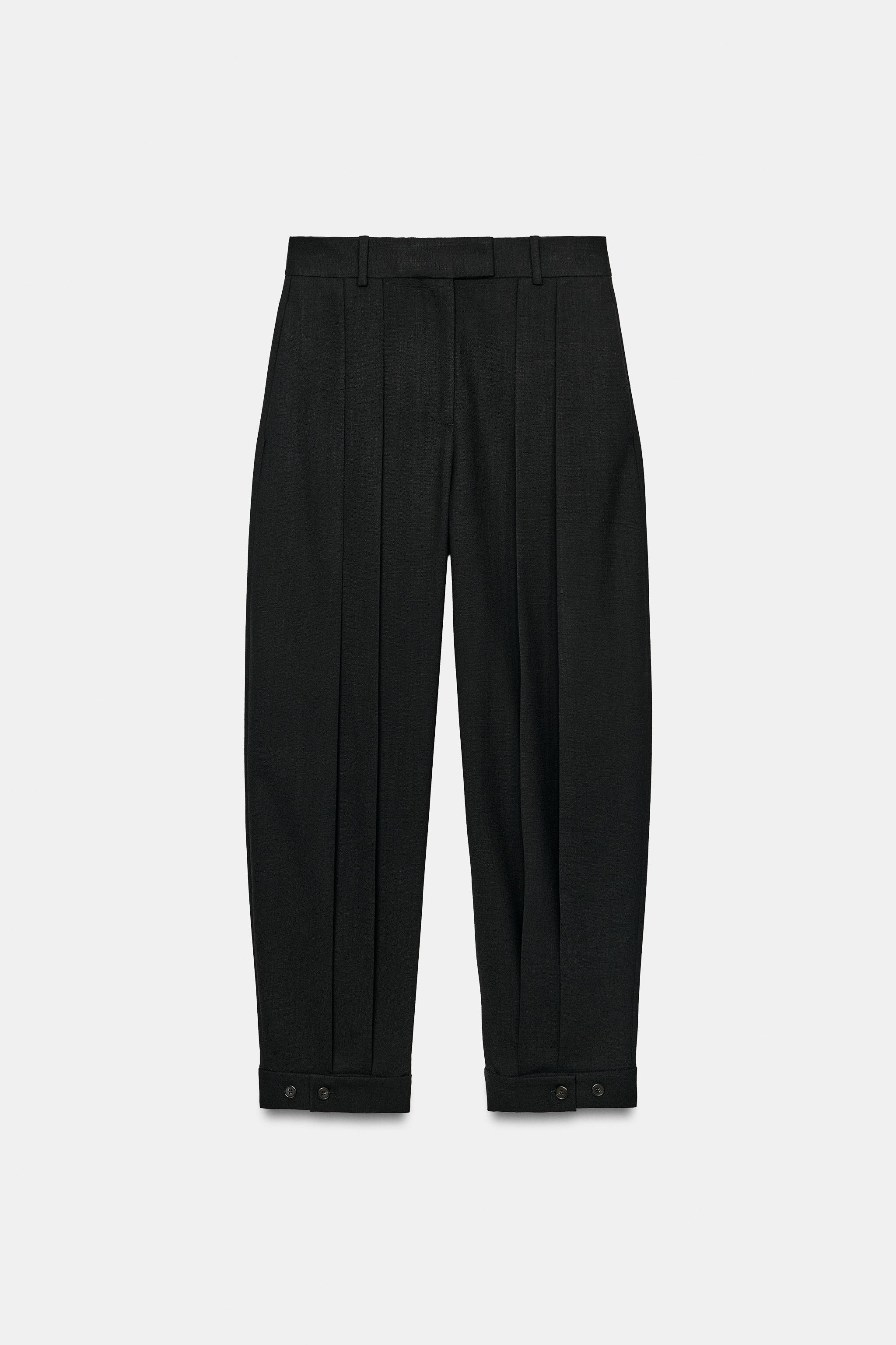 ZW COLLECTION DARTED TROUSERS WITH BELT LOOPS | Zara UK