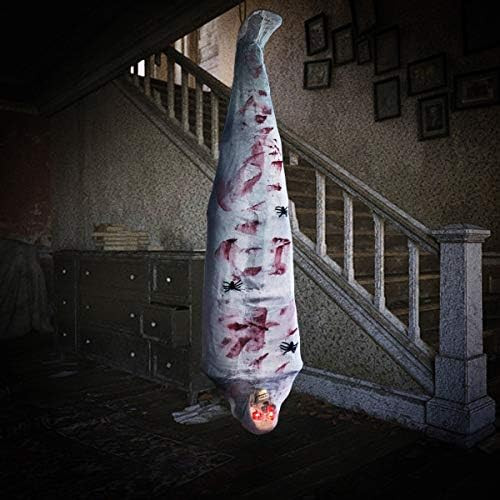 Halloween Decorations Cocoon Corpse, MAOYUE Halloween Props 72 Inch Hanging Corpses with LED Skul... | Amazon (US)