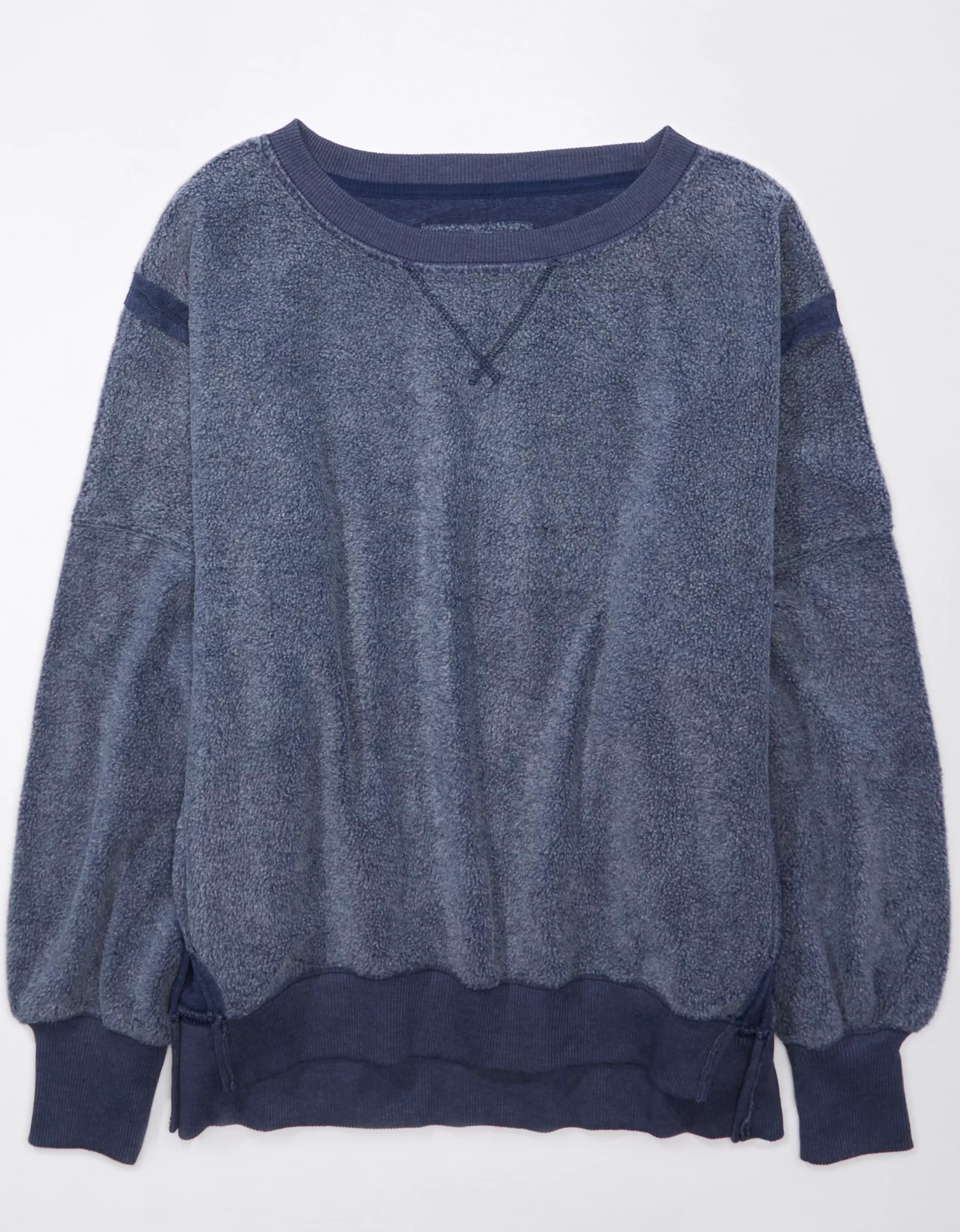 AE Oversized Big Hug Reverse Fleece Sweatshirt | American Eagle Outfitters (US & CA)