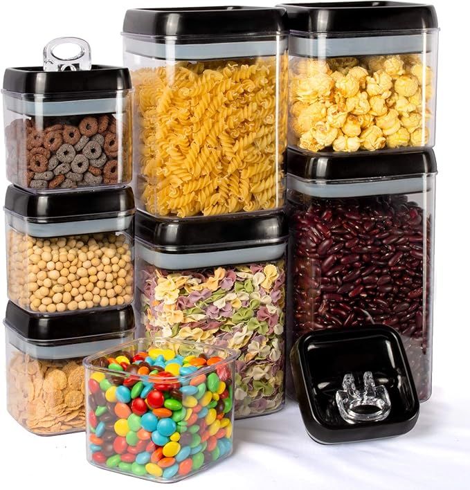 Kitsure Airtight Food Storage Container Set - 8 PC Set - Pantry Organization and Storage, Kitchen... | Amazon (US)