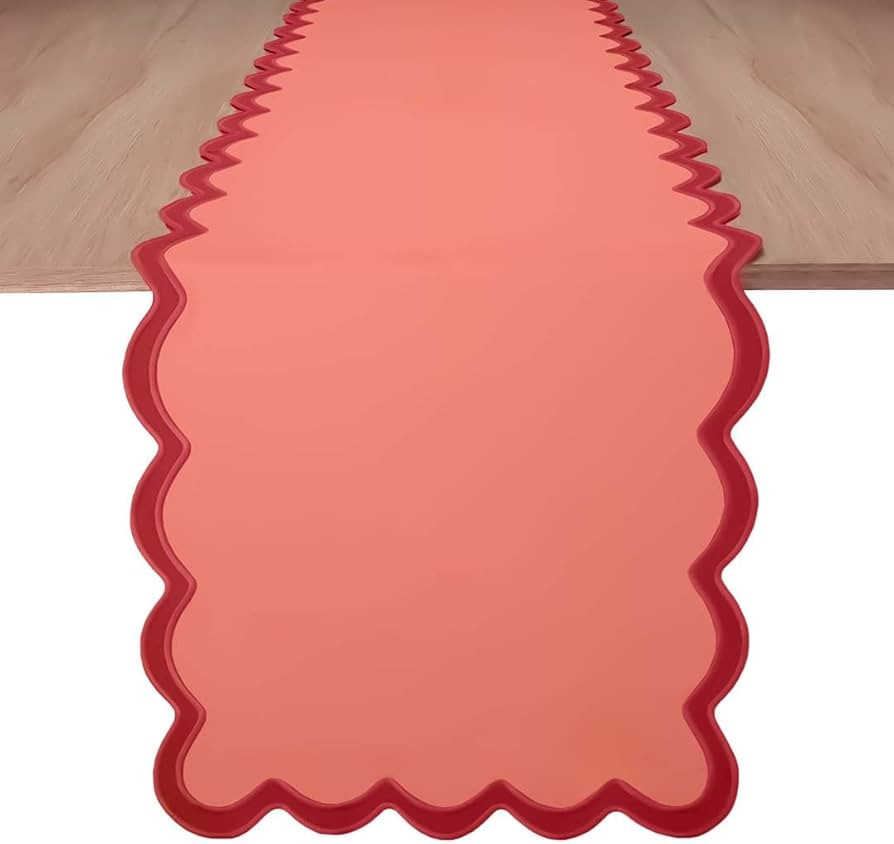 Folkulture Valentine's Day Table Runner 72 Inches Long for Table Decor, 100% Cotton Boho Table Ru... | Amazon (US)