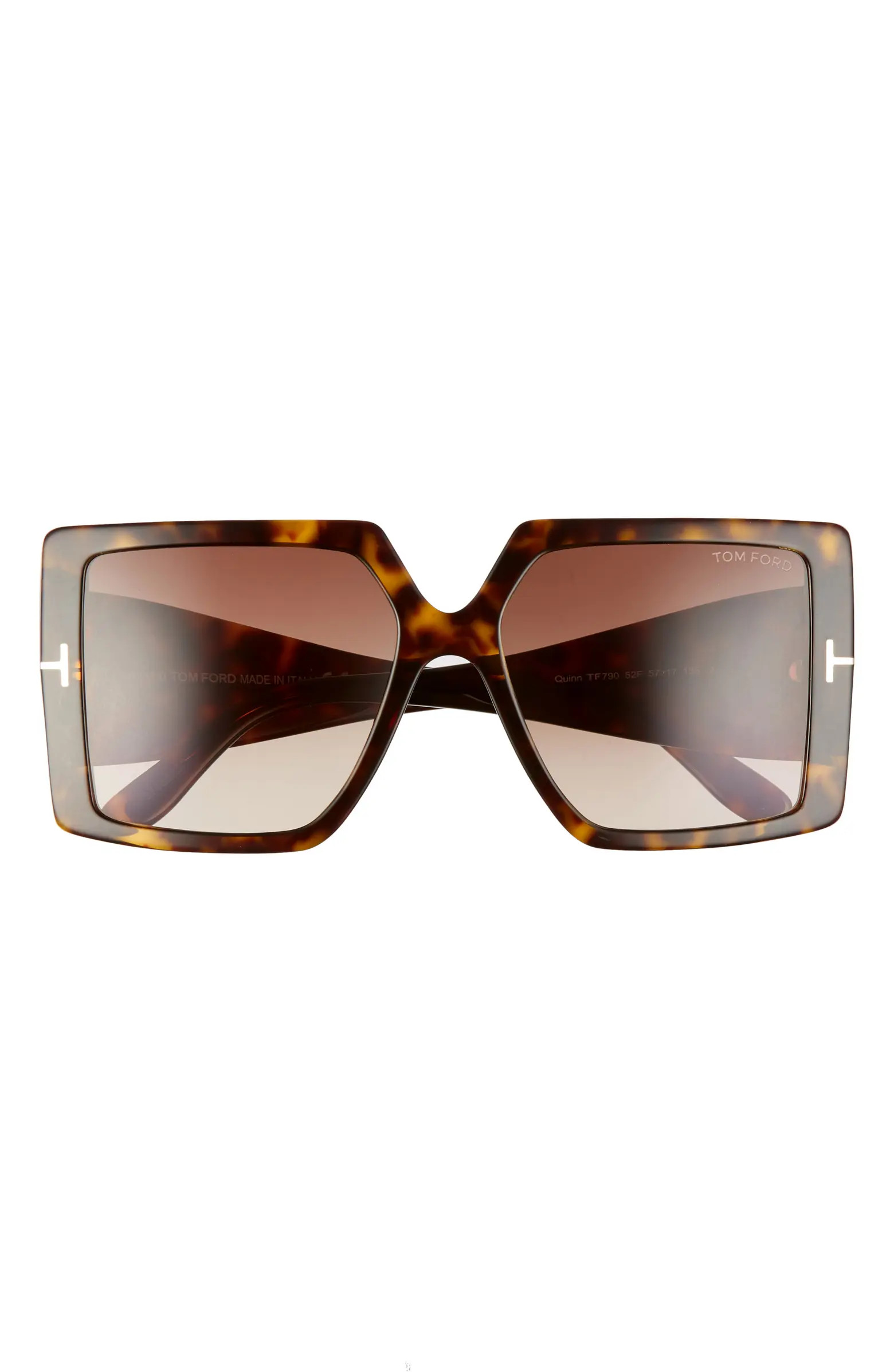 Quinn 57mm Gradient Square Sunglasses | Nordstrom