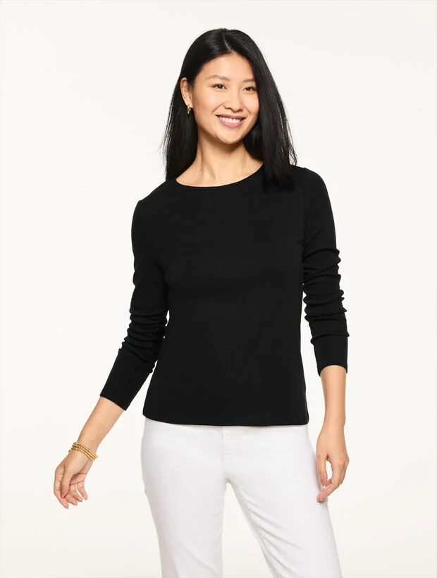 Long Sleeve Crewneck Tee | Talbots
