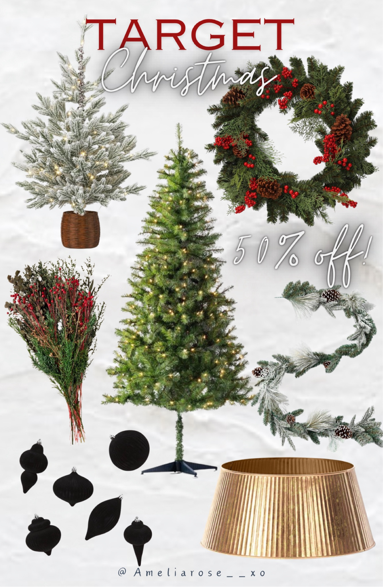 50% off Christmas at Target ! This 6.5’ tree is under $25 and the ornaments $5! Such good deals if you’re wanting anything new for the season! 

#LTKHoliday #LTKSaleAlert #LTKHome