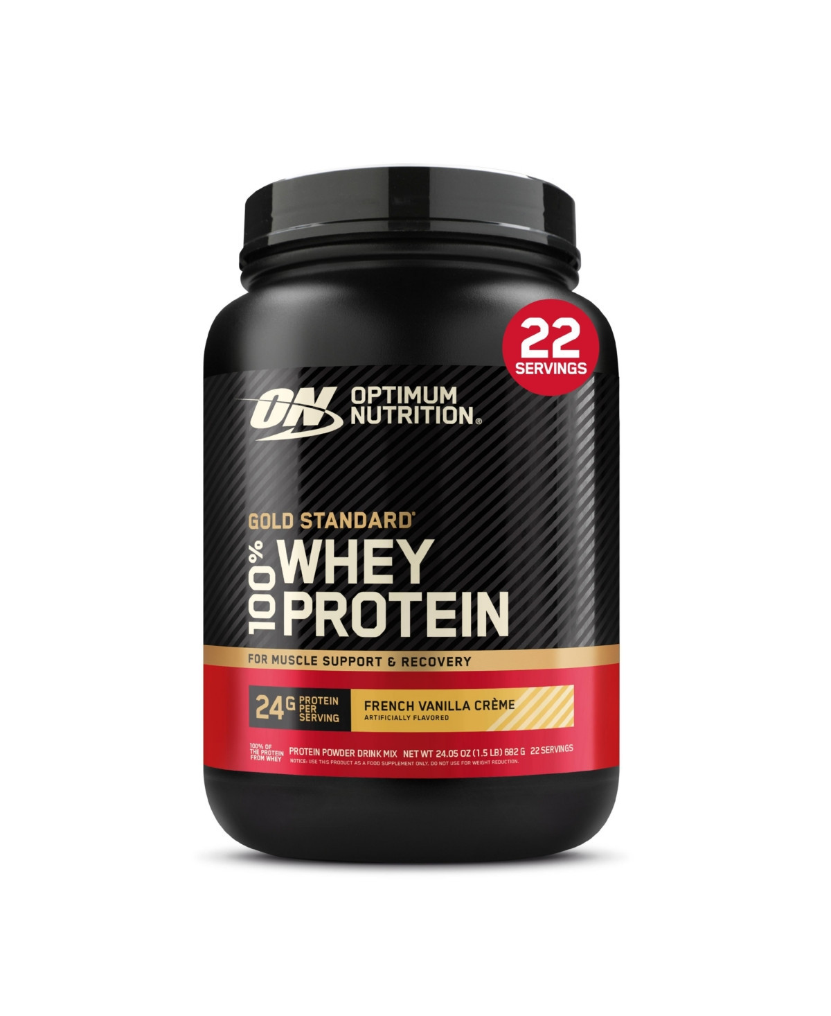 Optimum Nutrition, Gold Standard 100% Whey Protein Powder, French Vanilla Creme, 1.5lb Tub | Macy's