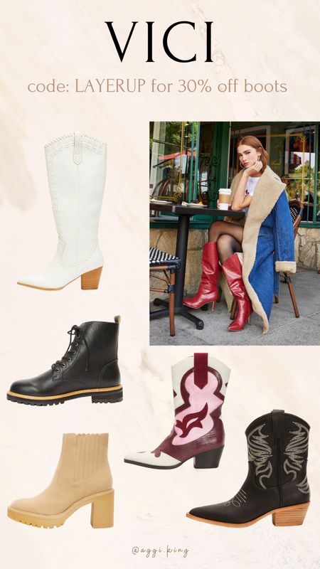 Code: LAYERUP for 30% off sweaters, outerwear and boots 

#vici #boots #sale #fall #look #shoes 

#LTKGiftGuide #LTKSeasonal #LTKCon
