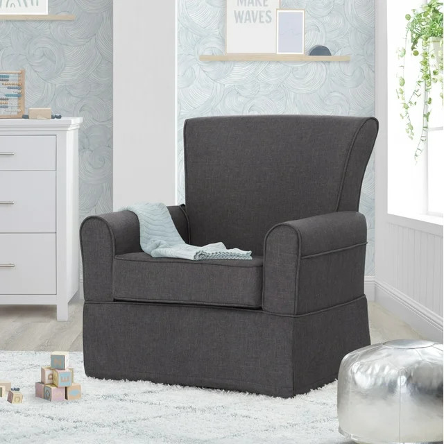 Delta Children Epic Nursery Glider Swivel Rocker Chair, Charcoal | Walmart (US)