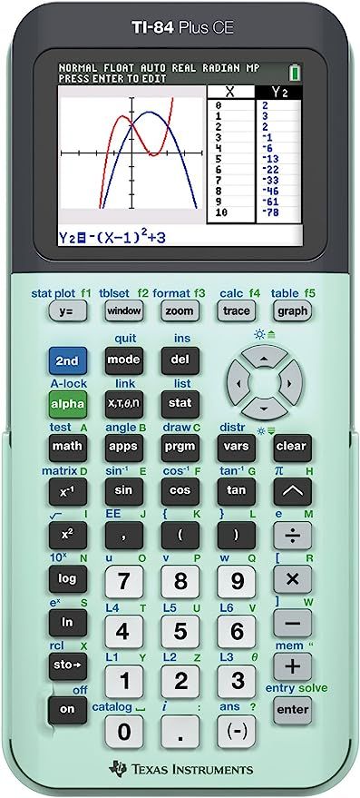 Texas Instruments TI-84 Plus CE Color Graphing Calculator, Mint | Amazon (US)