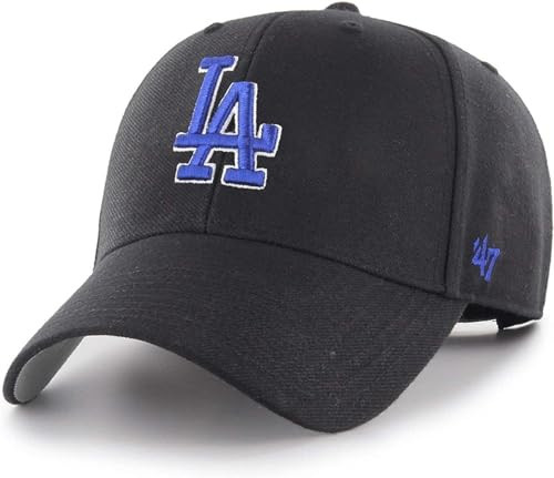 47 MLB Black Team Color Primary Logo MVP Adjustable Structure Hat, Adult One Size Fits All - Los Angeles Dodgers - Black | Amazon (US)
