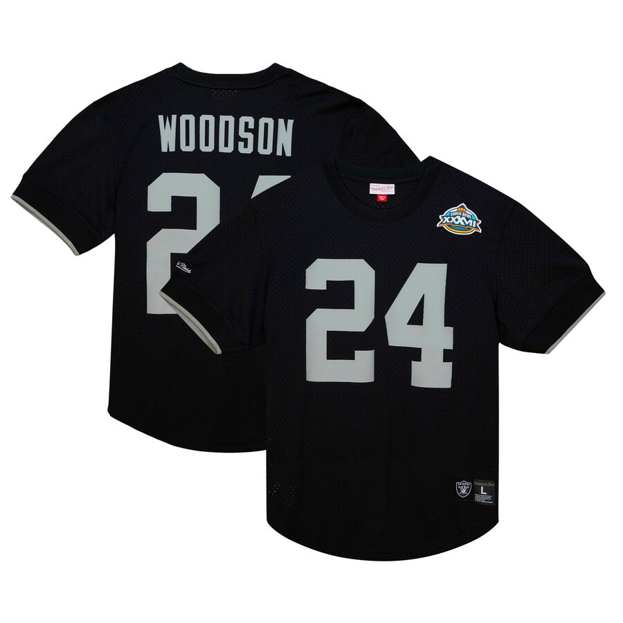 Charles Woodson Oakland Raiders Mitchell & Ness Retired Player Name & Number Mesh Top - Black | Fanatics