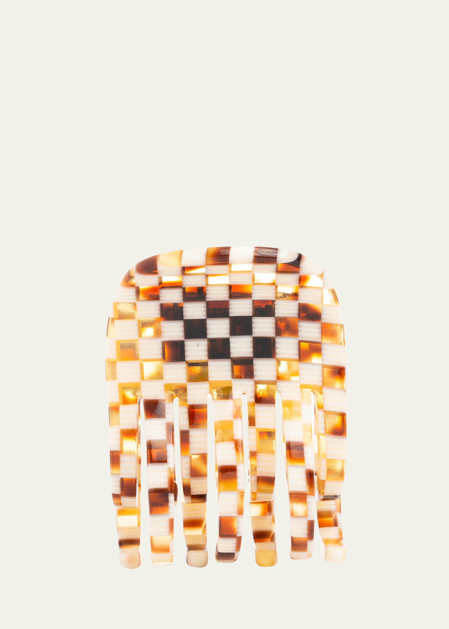 Double Tooth Checkered Jaw Clip | Bergdorf Goodman